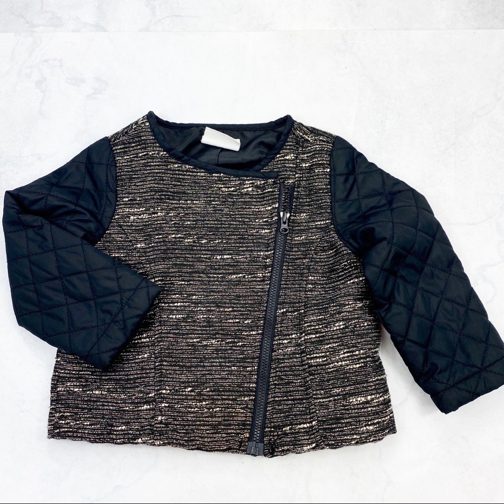 [Crazy 8] Black & Gold Zip-Up Jacket